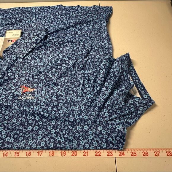 US Open Men’s Polo Size XL Golf Purple‎ Blue Floral - Picture 11 of 13